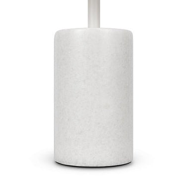 Tischleuchte weißes Metall Marmorsockel & glänzender Glasdiffusor – Kyoto | Maytoni - Esszett Luxury | Stilvolles Wohnen mit Charakter
