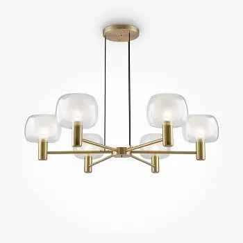 Pendant Light Gold Frame Double Glass Modern Design & LED – Vision | Maytoni