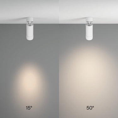Deckenleuchte Weißes Aluminium LED Einstellbarer Abstrahlwinkel 15°–50° – Focus Zoom | Maytoni - Esszett Luxury | Stilvolles Wohnen mit Charakter