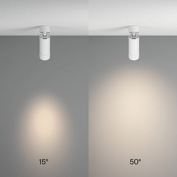 Deckenleuchte Weißes Aluminium LED Einstellbarer Abstrahlwinkel 15°–50° – Focus Zoom | Maytoni - Esszett Luxury | Stilvolles Wohnen mit Charakter