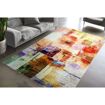 Teppich – Abstraktes Design, Mehrfarbiger Look, Kurzflor Struktur, 200 x 290 cm - Visionary 134 | Kayoom