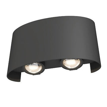 Fassadenbeleuchtung Graues Metall bidirektionales LED - Licht – Strato | Maytoni - Esszett Luxury | Stilvolles Wohnen mit Charakter