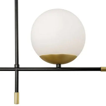 Pendant light with opal glass sphere and matt gold finish in a classic design – Nostalgia | Maytoni