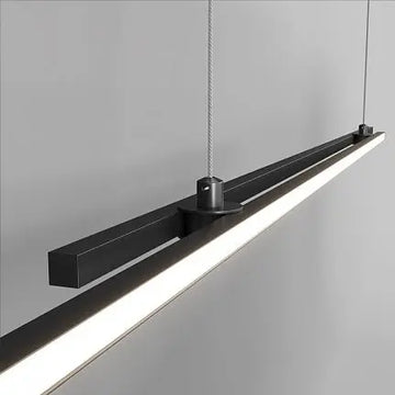 Pendant Lamp Minimalist Design Made of Black Metal Linear Design & Integrated LED – Halo | Maytoni