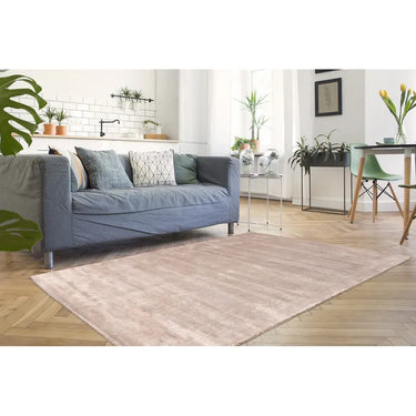 Teppich – Feine Viskose, Baumwollrücken, Champagner Optik, 150 cm - Village 125 | Kayoom