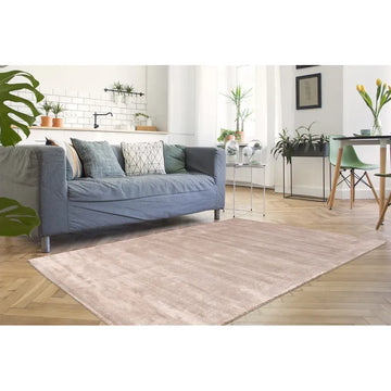 Teppich – Feine Viskose, Baumwollrücken, Champagner Optik, 150 cm - Village 125 | Kayoom