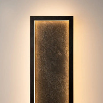 Black Wall Light, Metal Frame, Natural Stone Accent, Integrated 70W LED 3000K – Orign | Maytoni