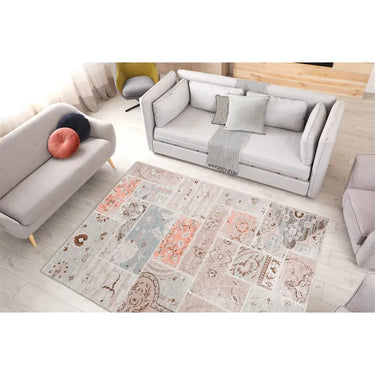 Teppich – Patchwork Muster, Vintage Design, Florale Ornamente, 120 x 180 cm - Person 225 | Kayoom