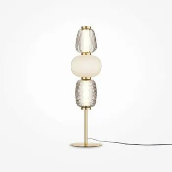 Tischleuchte – Goldfarbenes Metall, 28 W Leistung, Warmweiß, Ø18 cm - Pattern | Maytoni
