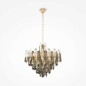 Pendelleuchte mit goldenem Metallrahmen und architektonischem Kristallschliff im modernen Design – Flare | Maytoni - Esszett Luxury | Stilvolles Wohnen mit Charakter
