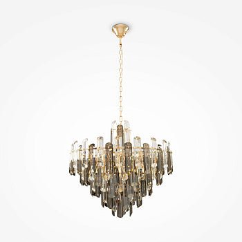 Pendelleuchte mit goldenem Metallrahmen und architektonischem Kristallschliff im modernen Design – Flare | Maytoni - Esszett Luxury | Stilvolles Wohnen mit Charakter