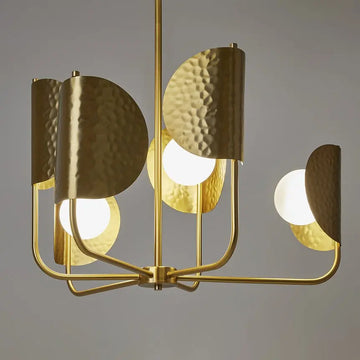 Pendant Lamp Brass & White Glass Adjustable Height & LED – Tropic | Maytoni