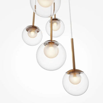Pendant Lamp Brushed Gold Mesh Cylinder Design LED 40 W – Basic Form | Maytoni