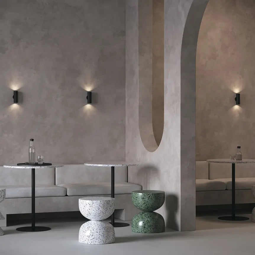 Wandleuchte – Schwarzes Aluminium, 2× GU10 Fassung, 10 W Leistung, 15 cm Höhe - Focus S | Maytoni