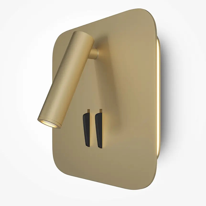 Wandleuchte – Mattgoldenes Aluminium, IP20 Schutz, Warmweiß, 13 cm Höhe - Ios 176 | Maytoni