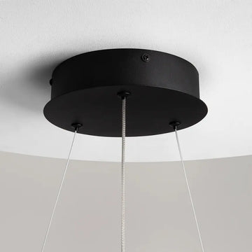 Pendelleuchte – Schwarze Optik, 60 cm Ring, 326 cm Höhe - Curve | Maytoni