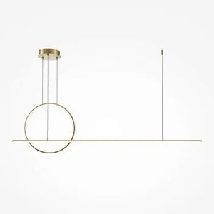 Pendant Light Black & Gold Linear Design & Integrated LED – Halo | Maytoni