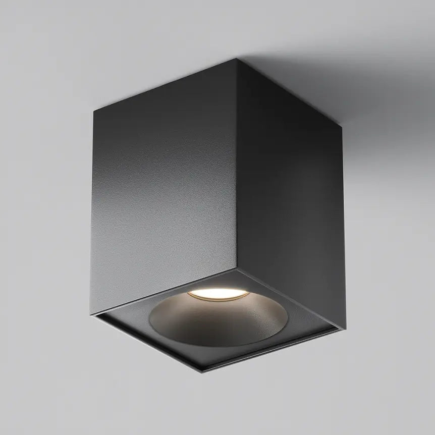 Deckenleuchte – Schwarzes Finish, Aluminium Gehäuse, GU10 Fassung, Ø9 cm - Zoom | Maytoni