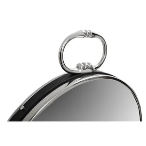 Wandspiegel – Runde Form, Modernes Design, Silber Schwarz - Eleganca 425 | Kayoom