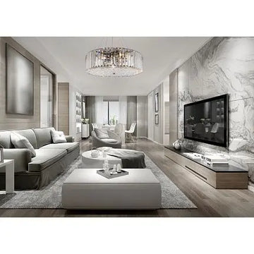 Ceiling lamp chrome-plated crystal accents 6×E27 – MOD080CL-06CH | Maytoni