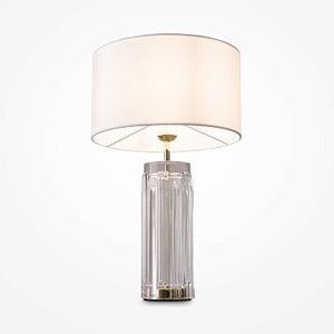 Tischleuchte Skulpturales Glas Stoffschirm & Eleganter Akzent – Muse | Maytoni - Esszett Luxury | Stilvolles Wohnen mit Charakter