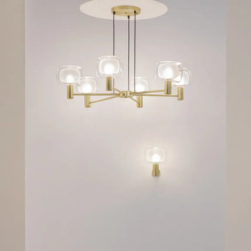 Pendelleuchte – Gold Finish, Aluminium Gehäuse, 6 Lichtquellen - Vision | Maytoni