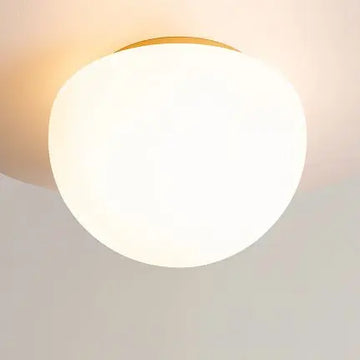 Ceiling Light Golden Finish & Decorative Glass Shade - Glassy | Maytoni