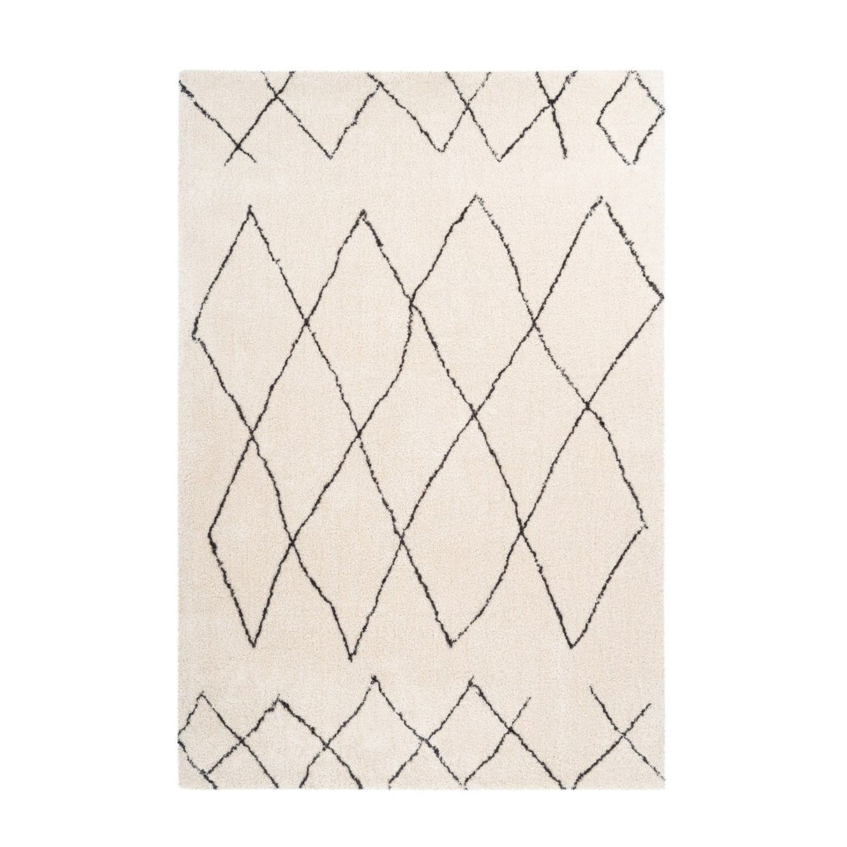 High-pile carpet with geometric retro design, cotton woven backing – Orlando 425 | Kayoom
