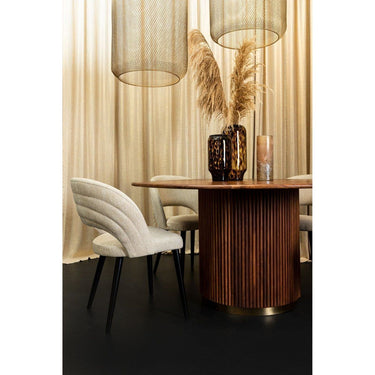 Esszimmerstuhl - Abierto 55.0 x 61.0 x 80.0 cm Schwarz von PTMD - Esszett Luxury | Stilvolles Wohnen mit Charakter