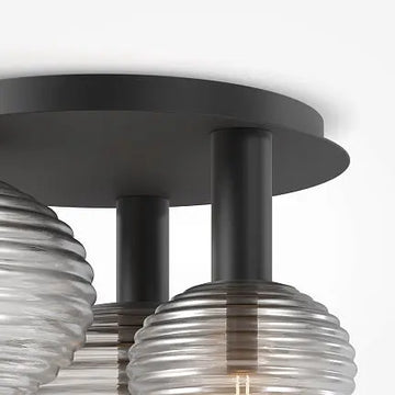 Ceiling light with black metal frame, 3×E14 sockets and 40 W – Reels | Maytoni