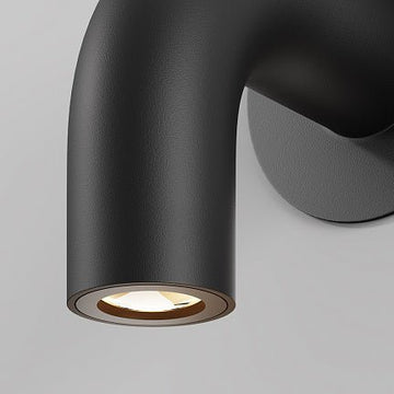 Wandleuchte aus grafitfarbenem Aluminium mit geschwungener, schlanker LED – Sleek | Maytoni - Esszett Luxury | Stilvolles Wohnen mit Charakter