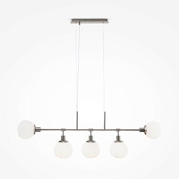 Pendelleuchte mit Opalglas - Diffusoren und Nickel - Finish im modernen Design – Erich | Maytoni - Esszett Luxury | Stilvolles Wohnen mit Charakter