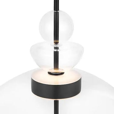 Pendant Light Matt Black Metal Frame Smoky Grey Oval Glass LED 12W 3000K – Bangkok | Maytoni