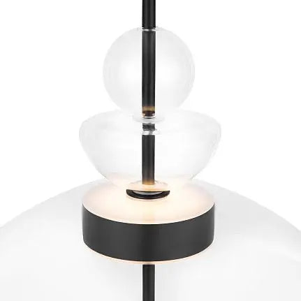 Pendant Light Matt Black Metal Frame Smoky Grey Oval Glass LED 12W 3000K – Bangkok | Maytoni