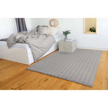 Teppich – Cloud-Soft Hochflor Komfort, 3D Tiefen Design, Graue Farbe, 160 x 230 cm - Hailey 125 | Kayoom