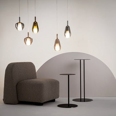 Pendelleuchte Verspiegelter Gold - Glasschirm in geometrischer Form, Opalglas - Innenschirm & Schwarze Metallbasis – Duality | Maytoni - Esszett Luxury | Stilvolles Wohnen mit Charakter