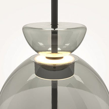 Pendelleuchte Matt Schwarzer Metallrahmen Rauchgraue ovale Gläser LED 12 W 3000 K – Bangkok | Maytoni - Esszett Luxury | Stilvolles Wohnen mit Charakter
