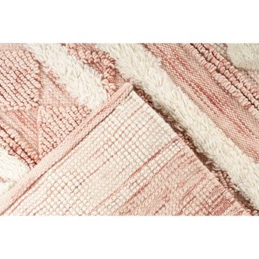 Teppich – Rosa Creme Wolle, Weiche Struktur, Edles Design, 290 cm - Bohist 225 | Kayoom