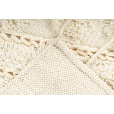 Teppich Boho-Design Handgefertigt Fransen Hoch-Tief-Struktur Beige & Khaki – Bohist 525 | Kayoom