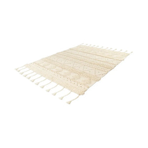 Teppich – Creme Wolle, Weiche Struktur, Premium Design, 290 cm - Bohist 525 | Kayoom