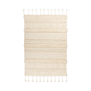 Teppich – Creme Wolle, Weiche Struktur, Premium Design, 290 cm - Bohist 525 | Kayoom