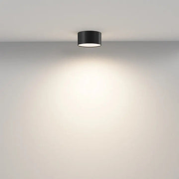 Black aluminum ceiling light with integrated LED and warm white light – Zon | Maytoni