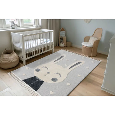 Teppich – Polypropylen Flor, Hasenmotiv, Herzmuster, 160 x 230 cm - Modena 420 | Kayoom