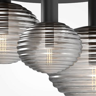 Deckenleuchte mit schwarzem Metallgestell, 3×E14 - Fassung und 40 W – Reels | Maytoni - Esszett Luxury | Stilvolles Wohnen mit Charakter