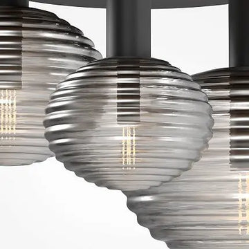 Ceiling light with black metal frame, 3×E14 sockets and 40 W – Reels | Maytoni