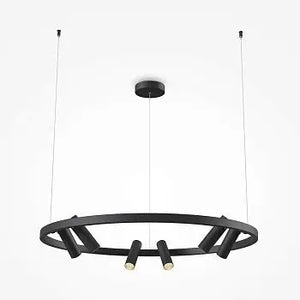 Pendant light with adjustable six-spot metal-acrylic LED design – Satellite | Maytoni