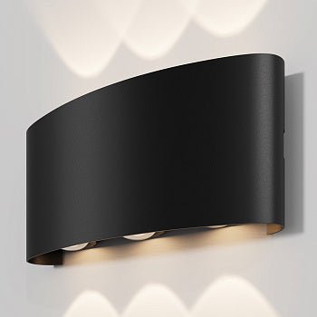 Fassadenbeleuchtung Schwarzes Metall Up - Down LED‑Licht – Strato | Maytoni - Esszett Luxury | Stilvolles Wohnen mit Charakter