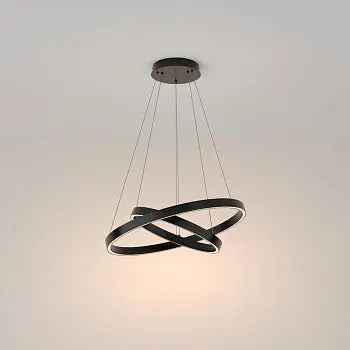 Pendelleuchte – Schwarzes Aluminium, 61W Leistung, Warmweiß, Ø60 cm - Rim | Maytoni