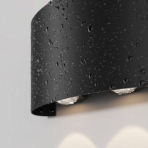 Fassadenbeleuchtung Schwarzes Metall Up - Down LED‑Licht – Strato | Maytoni - Esszett Luxury | Stilvolles Wohnen mit Charakter