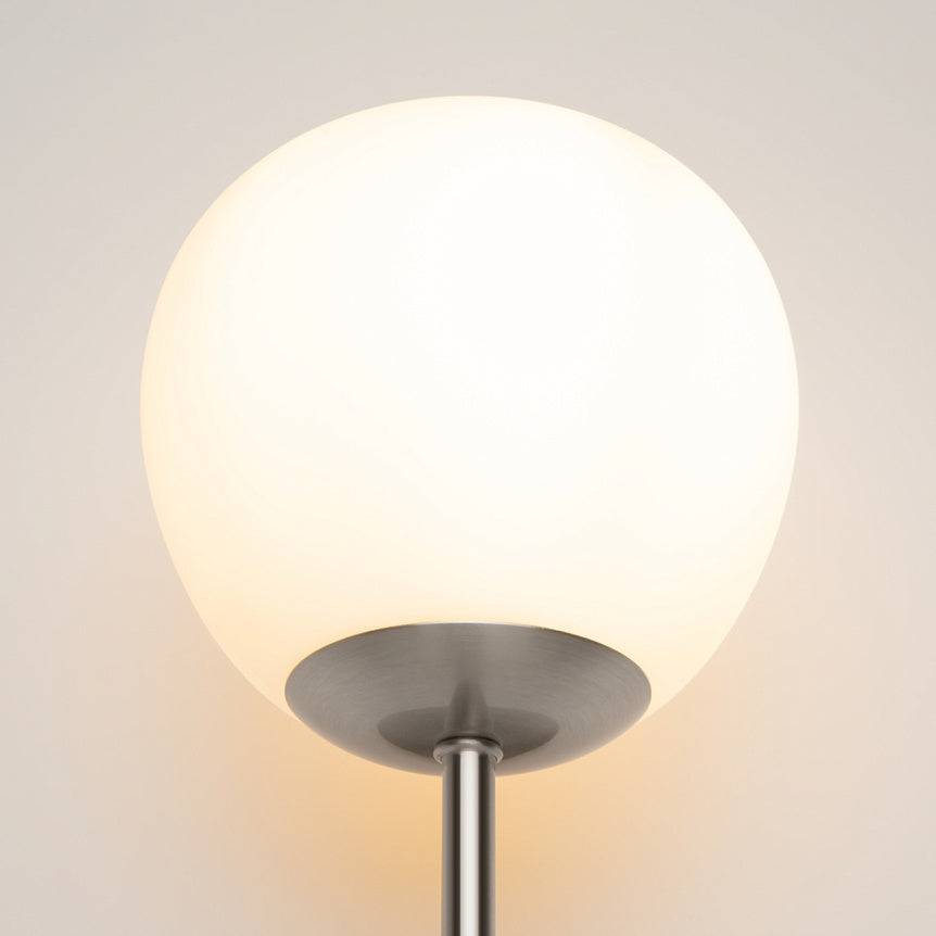 Wall lamp with satin nickel finish and white frosted glass shade – Erich | Maytoni